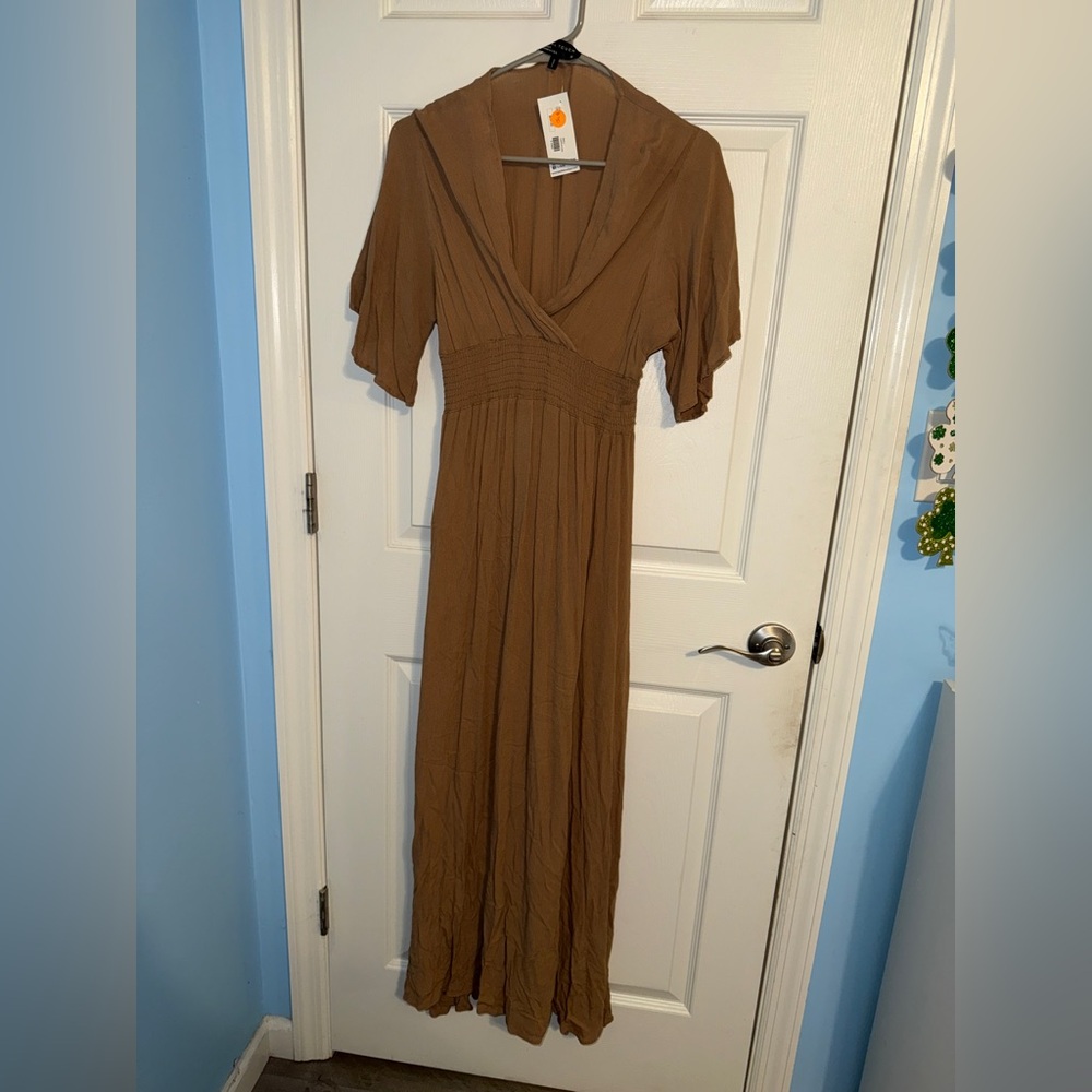 Final Touch Brown Maxi Dress